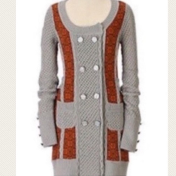 Lia Molly Grey / Rust long Sweater - Anthropologie - XS - Picture 8 of 8